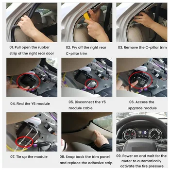 Для Toyota Corolla Cross 2020-2022 Авто TPMS Система отображения давления в шинах Монитор давления в шинах Охранная сигнализация