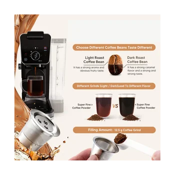  для кофемашины Ninja CFP201 CFP301 с тремя отверстиями K Циркуляция чашки K Фильтр для кофейных капсул из нержавеющей стали, 4 шт.