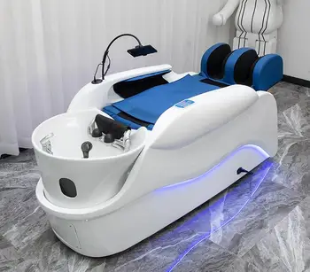 Интеллектуальная кровать для электрического массажа, полностью автоматическая парикмахерская, специальный керамический таз для парикмахерской, шампунь,