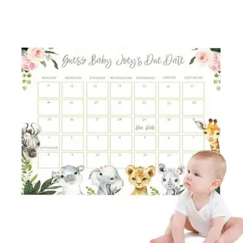  Календарь предсказания рождения ребенка Забавный календарь Знак на день рождения ребенка Душ Игра Памятный Милый Дата Рождения Детский Календарь