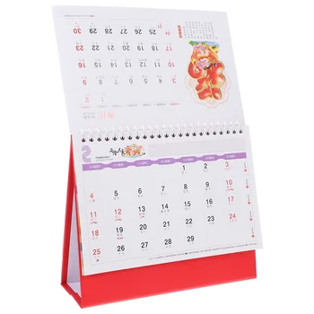 Китайский настольный календарь на 2024 год Календарь для стоячего стола Календарь Дракона на 12 месяцев Расписание календаря Stand Up