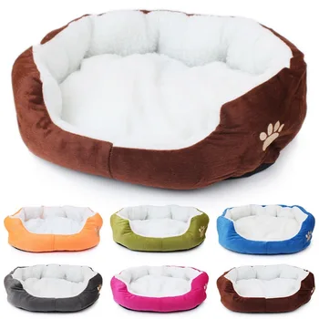 круглая кровать для собак в стиле кассика, теплый дом, гнездо конфетного цвета, питомник для маленьких, средних, больших собак, корзины для кошек, щенков