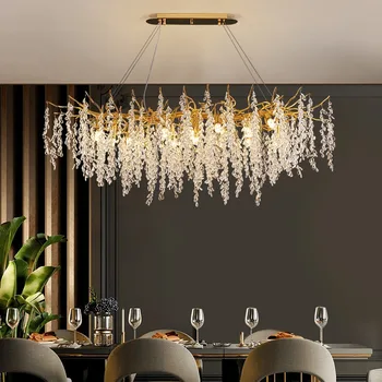 Модный стиль Дизайн Американский дизайн Люстра для гостиной Свадебный декор Хрустальная светодиодная люстра Освещение