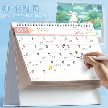  настольный календарь на 2023 год: креативный, простая большая решетка, заметка-записка, календарь, украшения для рабочего стола, настольный планировщик для самодисциплины