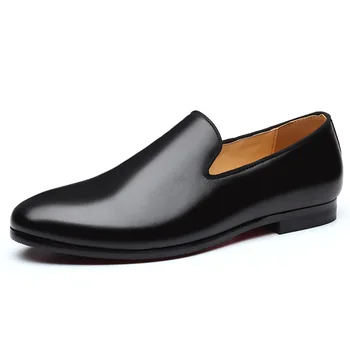 Натуральная кожа Мужская обувь Повседневная итальянская мужская лофера Дышащая офисная обувь Мужская дизайнерская обувь для вождения Плюс размер 38-48