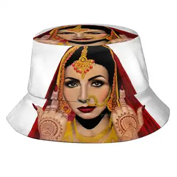 Не твоя невеста Шляпы-ведра с принтом Кепка от солнца Хибаханарт Хиба Хан Арт Не твоя невеста Индийская невеста Пакистанская невеста Дулхан Дези