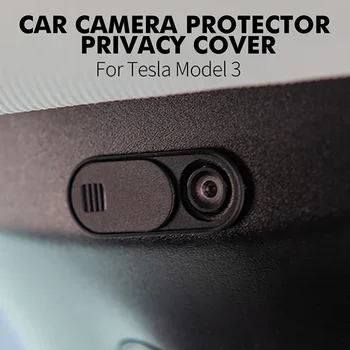  Небольшие аксессуары Shield Защита конфиденциальности Прочные инструменты Универсальная автомобильная камера Крышка веб-камеры Безопасность для Tesla Model 3 2017-2020
