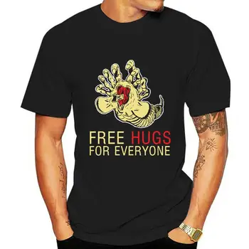 Новые бесплатные объятия для всех Facehugger Prometheus Weyland Fun Alien Черная футболка Спортивная одежда Футболка