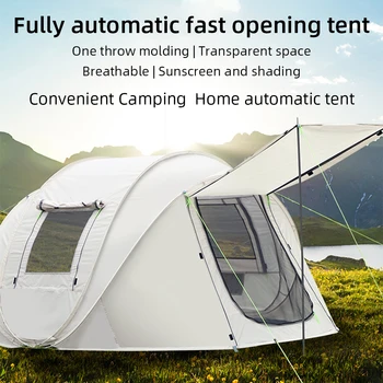  палатка для кемпинга Мгновенная палатка на 5-8 человек с сумкой для хранения Водонепроницаемая портативная всплывающая палатка для пикника на открытом воздухе