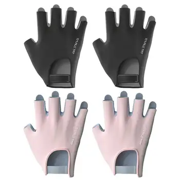 Перчатки для верховой езды Рукавицы на половину пальца для езды на велосипеде Противоскользящие амортизирующие перчатки для велосипеда с половиной пальца для упражнений