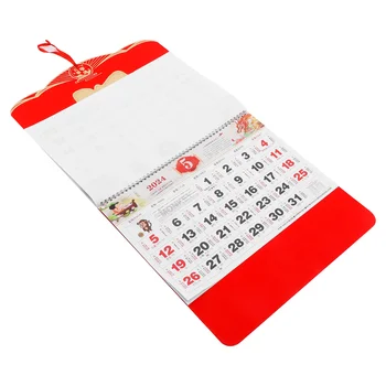 Подвесной календарь Настенный календарь Кулон в китайском стиле Календарь лунного года Новогодний календарь