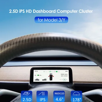 Подходит для небольшого прибора Tesla HUD для Model 3 Y ЖК-дисплей скорости измеритель воздушного кода