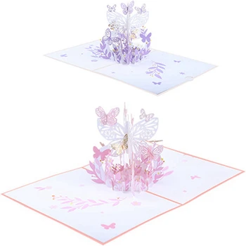 Поздравительная открытка с дизайном бабочки,3D открытки с бабочками ручной работы День рождения День матери Годовщина