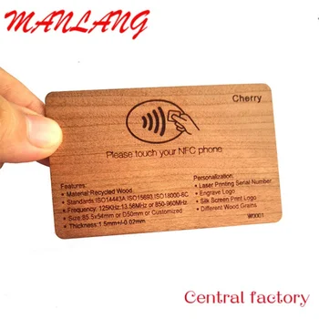 пользовательский 13,56 Гц N213/216 N ooden Бизнес-карта RFID ooden hotel card N бизнес-карта