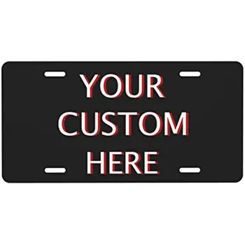  Пользовательский номерной знак Добавьте свой персонализированный логотип с изображением и текстом Авто Знак автомобильной метки Индивидуальный металлический чехол Декоративный фасад 6x12 дюймов