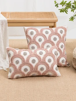 Популярная современная европейская и американская плюшевая наволочка в стиле минимализма с розовым пузырьковым кругом для гостиной, дивана, спальни, кровати