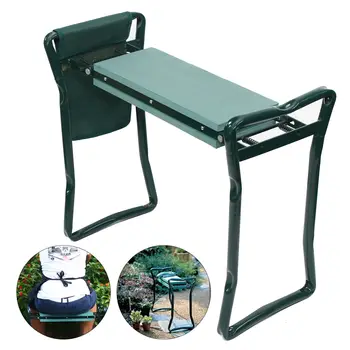 Портативный складной садовый коленопреклоненный скамеечный табурет для стояния на коленях утолщенная мягкая подушка сиденья EVA с чехлом для хранения