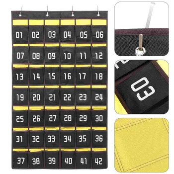 Пронумерованный карманный органайзер для планшетов: сумка для хранения в классе, подвесной настенный дверной органайзер для мобильных телефонов Калькуляторы ( 36/ 42