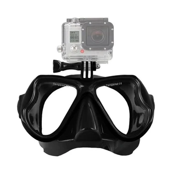 Профессиональная подводная маска Камера Маска для дайвинга Очки для плавания Снорклинг Снаряжение для подводного плавания Держатель камеры для Go Pro