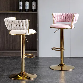 Роскошные современные барные стулья Столовая Скандинавский стиль Красивый регулируемый по высоте барный стул Высококачественная мебель Confort Cadeira