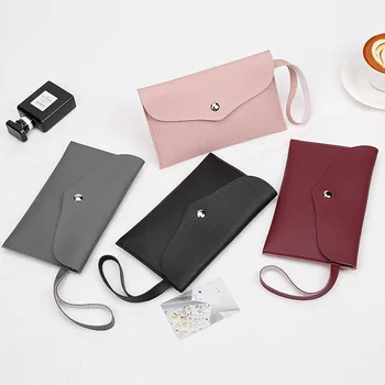  Ручная сумка Новый кошелек для монет Корейский трансграничный Instagram Кожаная ручная тяга Сплошной цвет и простые подарки