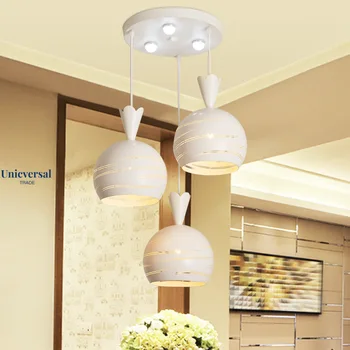 Современный простой светодиодный подвесной светильник из кованого железа Лампа для столовой Индивидуальность Свет для гостиной Американские люстры Bedroo