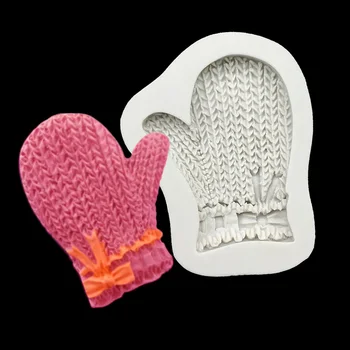 Трикотажные перчатки Силиконовая форма Помадка Шоколад Sugarcraft Форма для торта Инструменты для украшения Аксессуары для выпечки