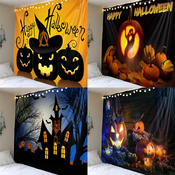 Хэллоуин серия фоновая ткань в висячих стенах украшение спальни домашний гобелен