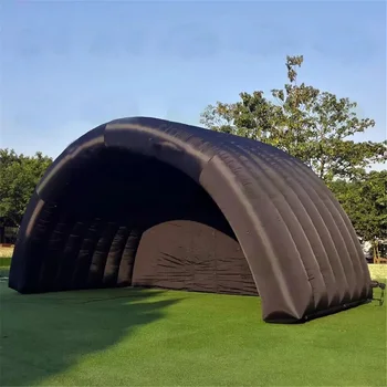  Черный гигант Надувная сценическая палатка Крыша Крыша на открытом воздухе Крышка сцены с воздуходувкой